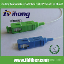 SC fiber optical Pigtail 0.9mm singlemode simplex yellow jacket tight buffer 1m 1.5m